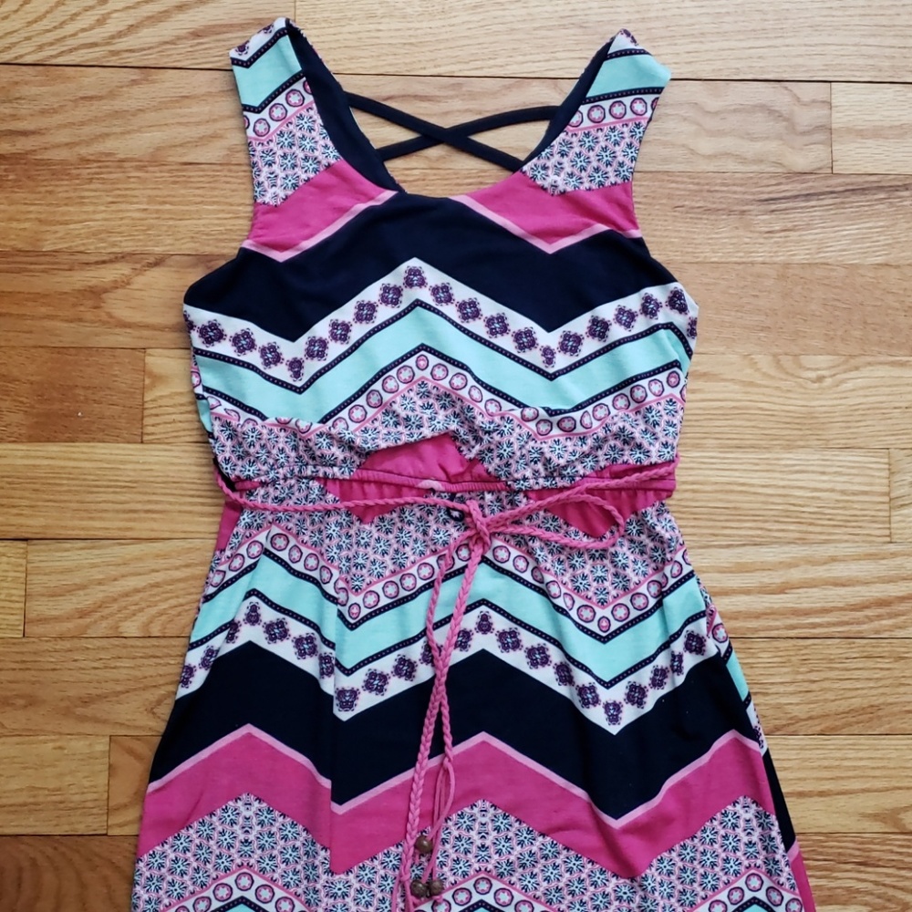 Pink Hearts Girls Dress, 8